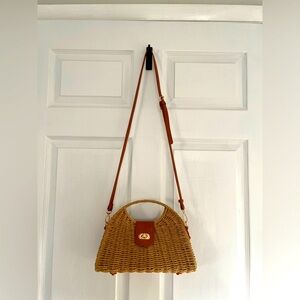 Rattan Cross Body Picnic Purse
